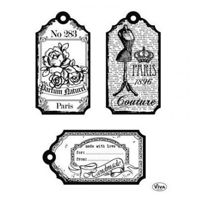 ViVa Clear Stamps - Tags Paris